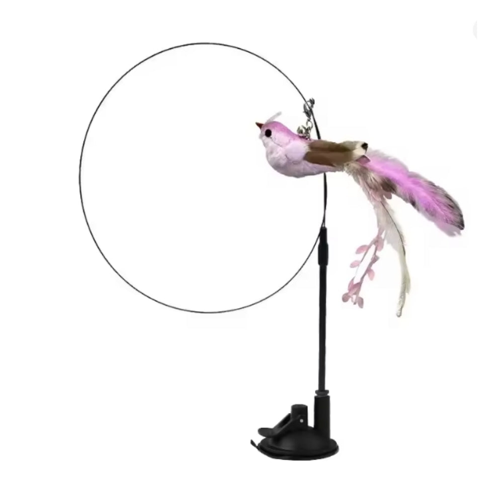 ALAVIVA – Juguete interactivo para gatos, con plumas, suspendido y que rebota