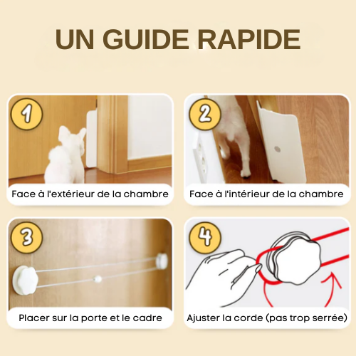 Puerta sin perforación para gatos