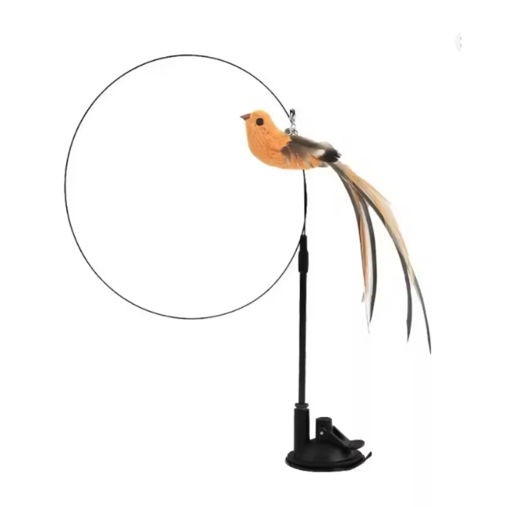 ALAVIVA – Juguete interactivo para gatos, con plumas, suspendido y que rebota