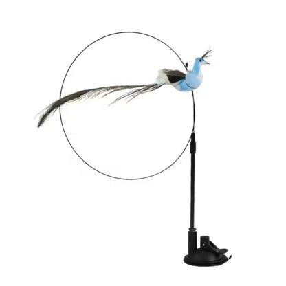 ALAVIVA – Juguete interactivo para gatos, con plumas, suspendido y que rebota