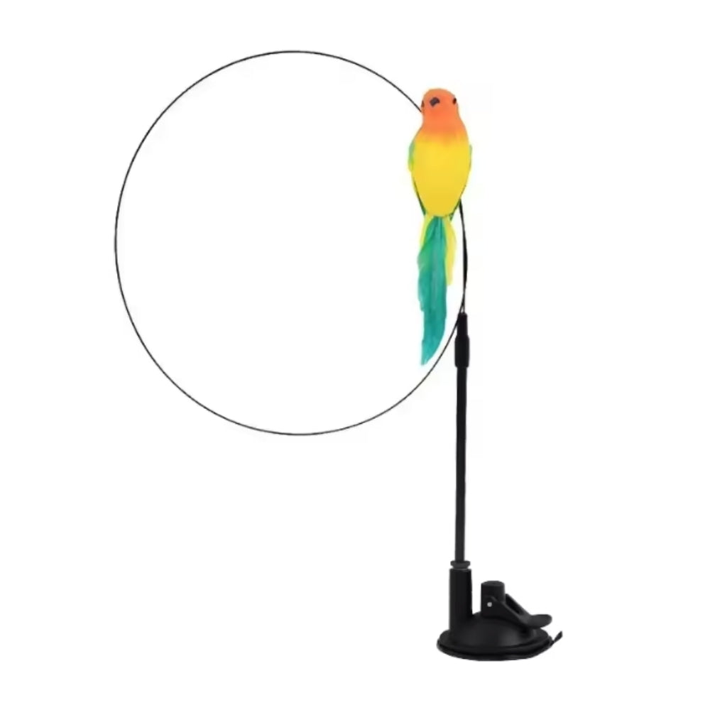 ALAVIVA – Juguete interactivo para gatos, con plumas, suspendido y que rebota