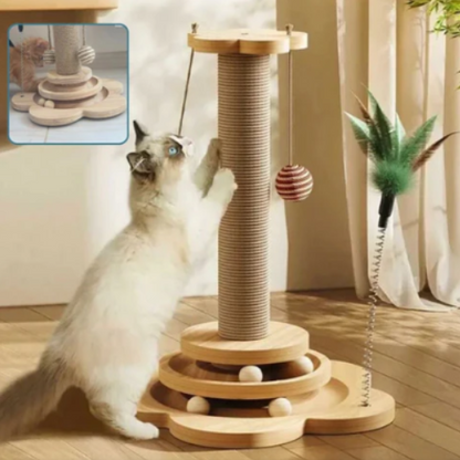 Árbol de juego rascador para gatos