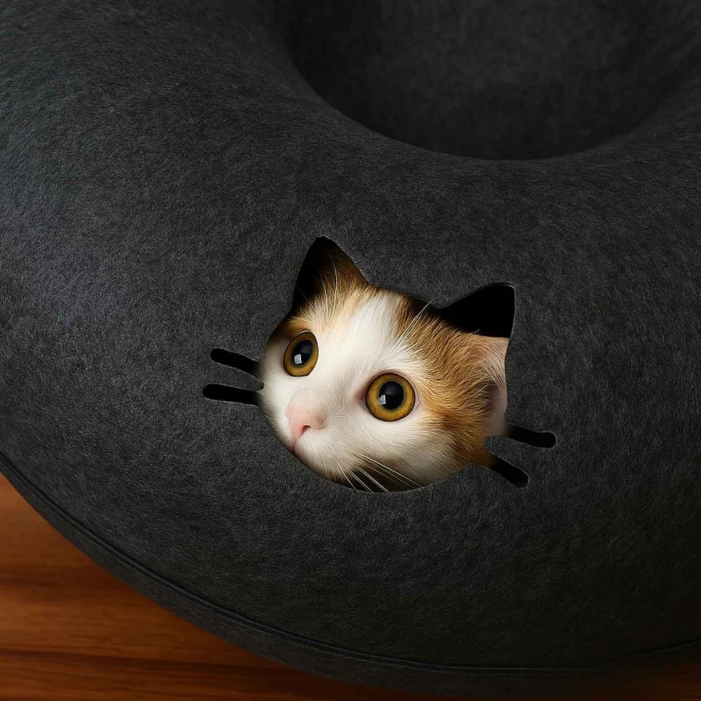 Refugio acogedor y túnel de juego para tus gatos