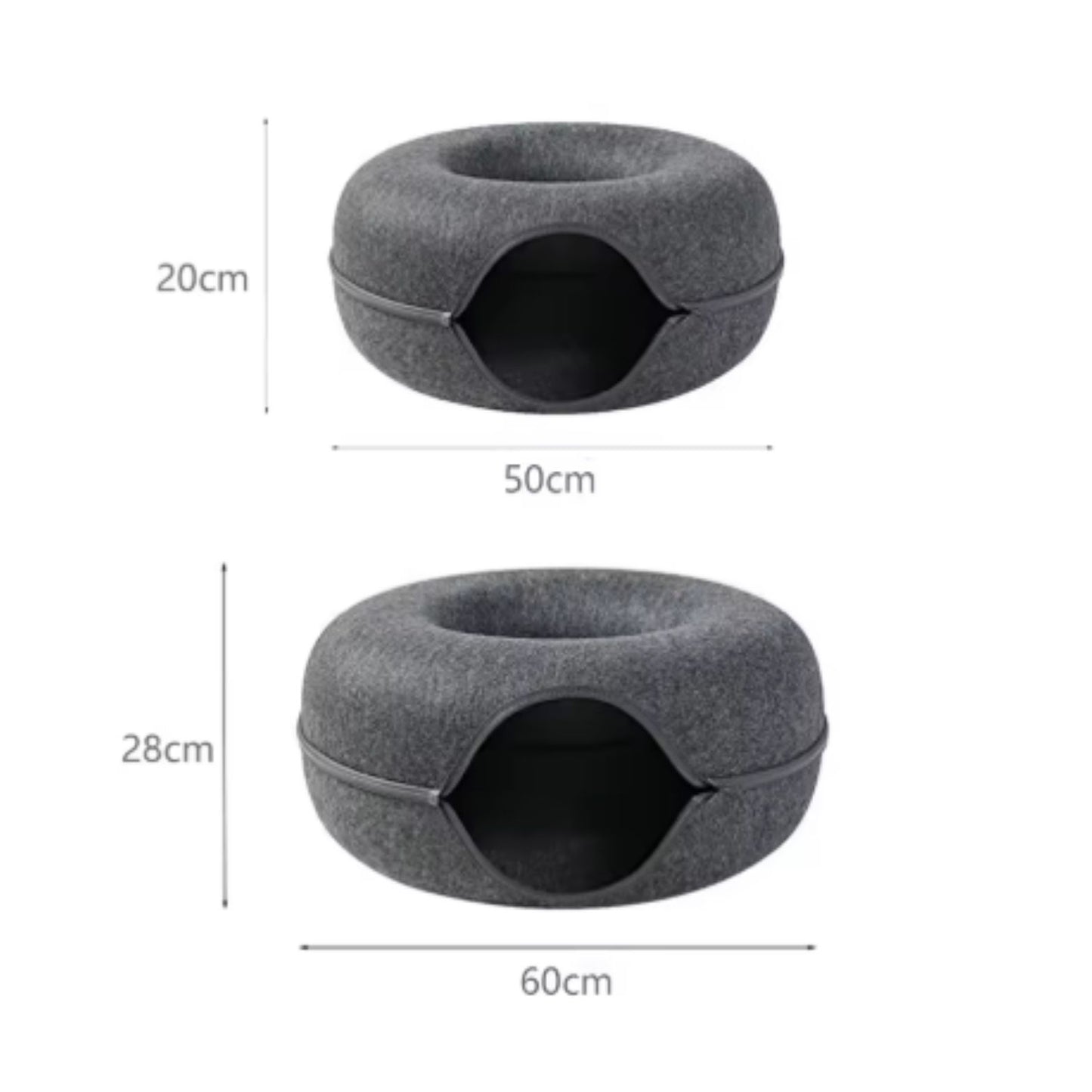 Refugio acogedor y túnel de juego para tus gatos