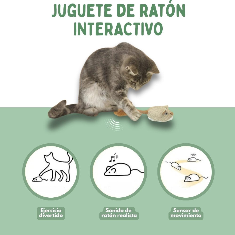 Juguete interactivo de ratón para gatos