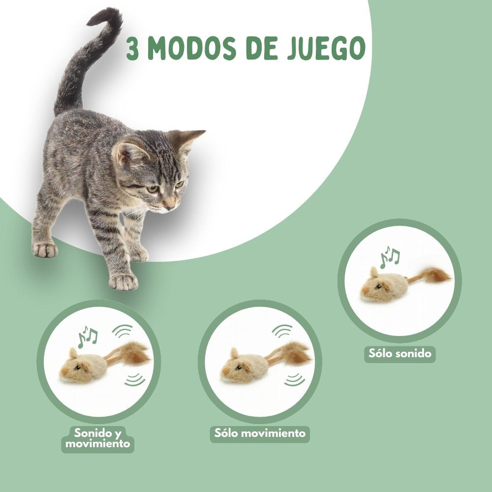 Juguete interactivo de ratón para gatos