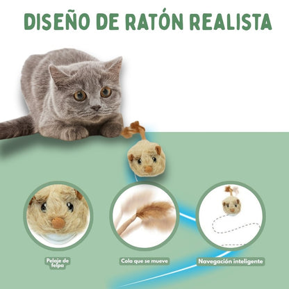 Juguete interactivo de ratón para gatos