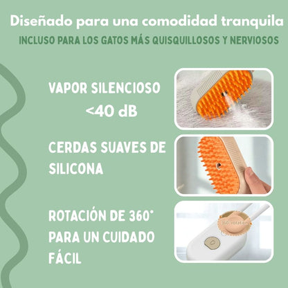 Cepillo de vapor multifuncional 4 en 1 para perros