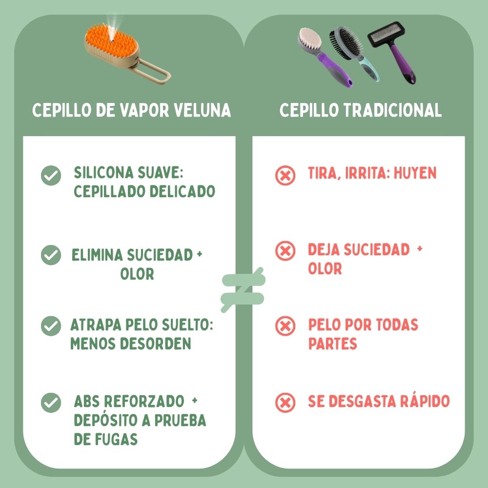 Cepillo de Vapor Multifuncional 4 en 1 para gatos