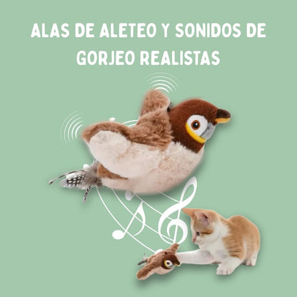 Juguete interactivo de pájaro para gatos