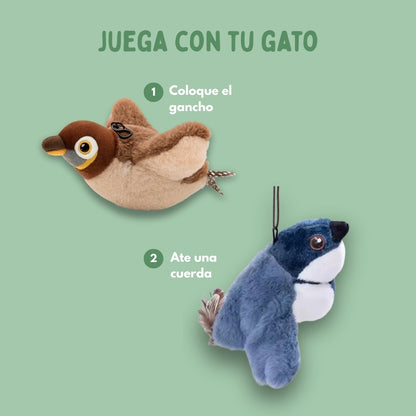 Juguete interactivo de pájaro para gatos