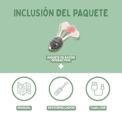 Juguete interactivo de ratón para gatos