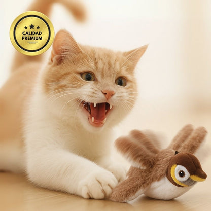 Juguete interactivo de pájaro para gatos