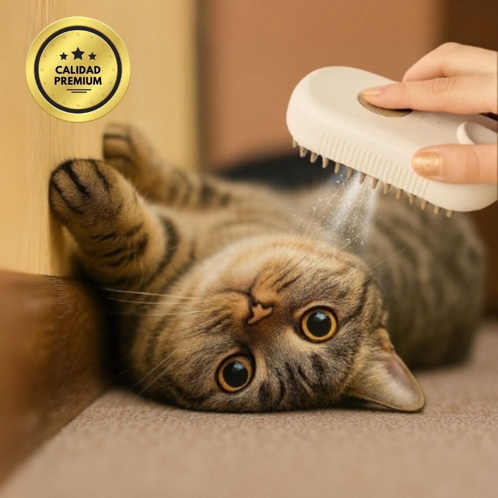 Cepillo de Vapor Multifuncional 4 en 1 para gatos
