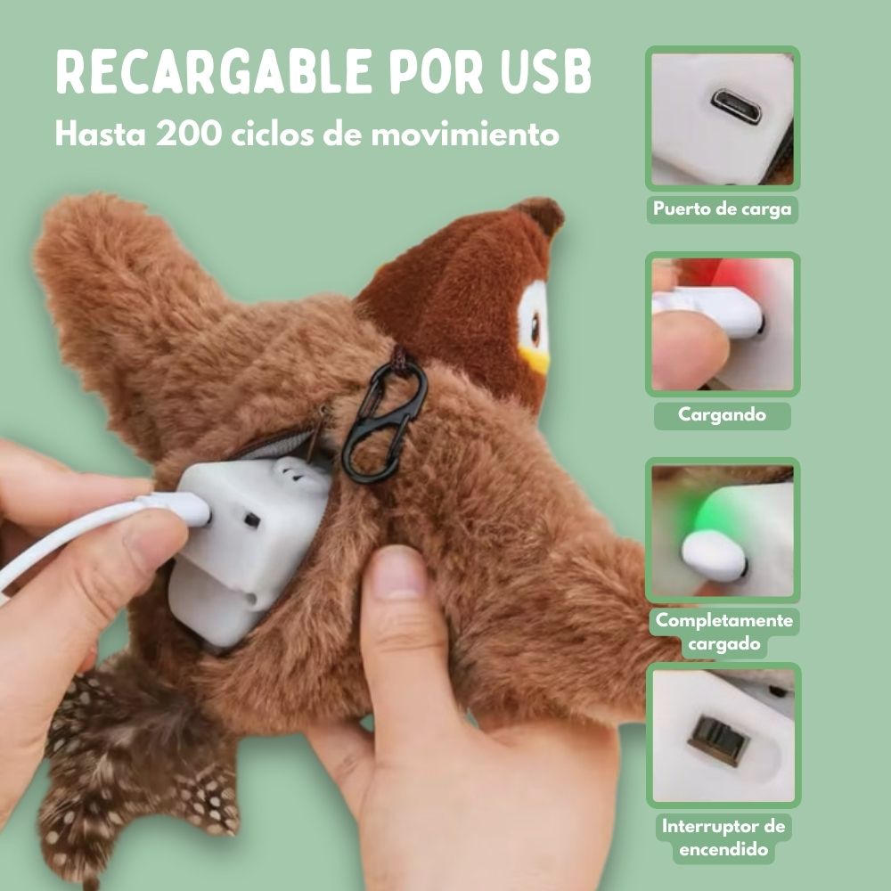 Juguete interactivo de pájaro para gatos