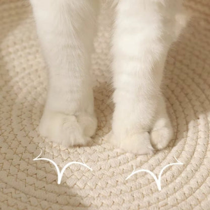 Cesta de algodón tejido para gatos