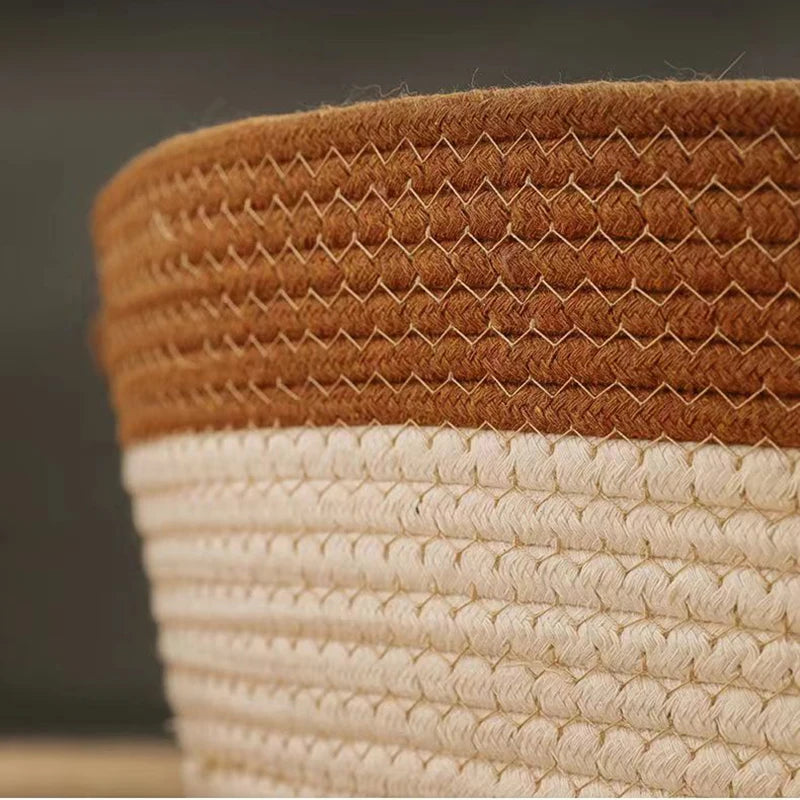 Cesta de algodón tejido para gatos