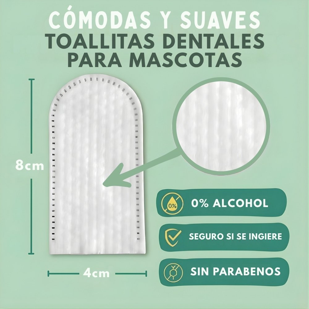 DentaFresh - Toallitas de Limpieza y Protección Dental para Perros