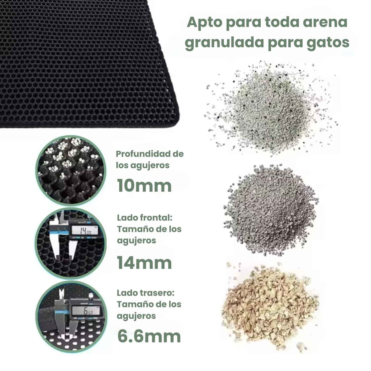 TAPETEMÁGICO - Alfombra de doble capa que mantiene el suelo limpio y recoge eficazmente los restos de arena y comida