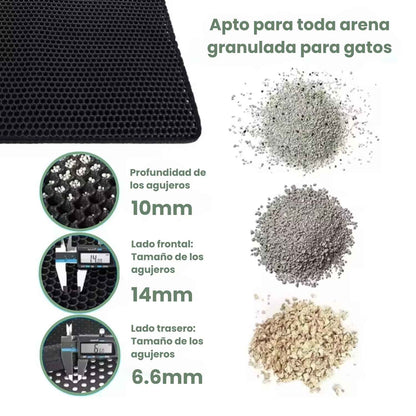 TAPETEMÁGICO - Alfombra de doble capa que mantiene el suelo limpio y recoge eficazmente los restos de arena y comida